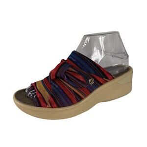 BZees Women's Premium Washable Slide Wedge Sandals Size 6.5